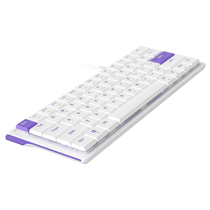 Клавиатура Ajazz NKL61 Wired Red Switch White Purple - фото 2
