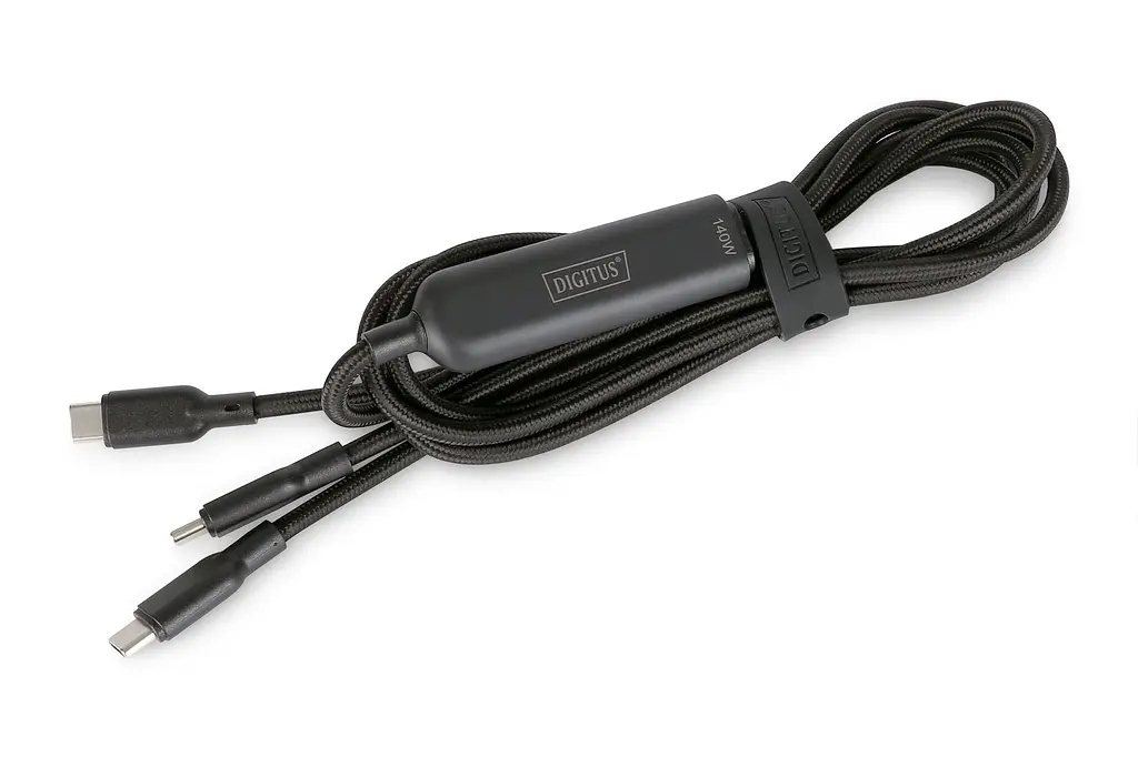 Кабель Digitus USB-C > 2xUSB-C заряджання/синхронізації, USB 2.0, 140W teh0025055 - фото 5