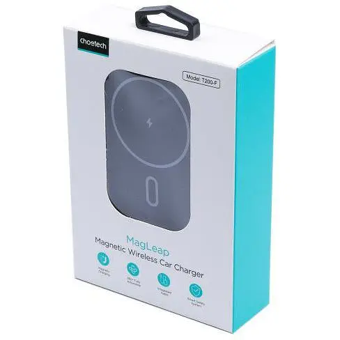 Автомобільний бездротовий зарядний пристрій Choetech T200F201BK MagSafe QI 15 Вт - фото 2
