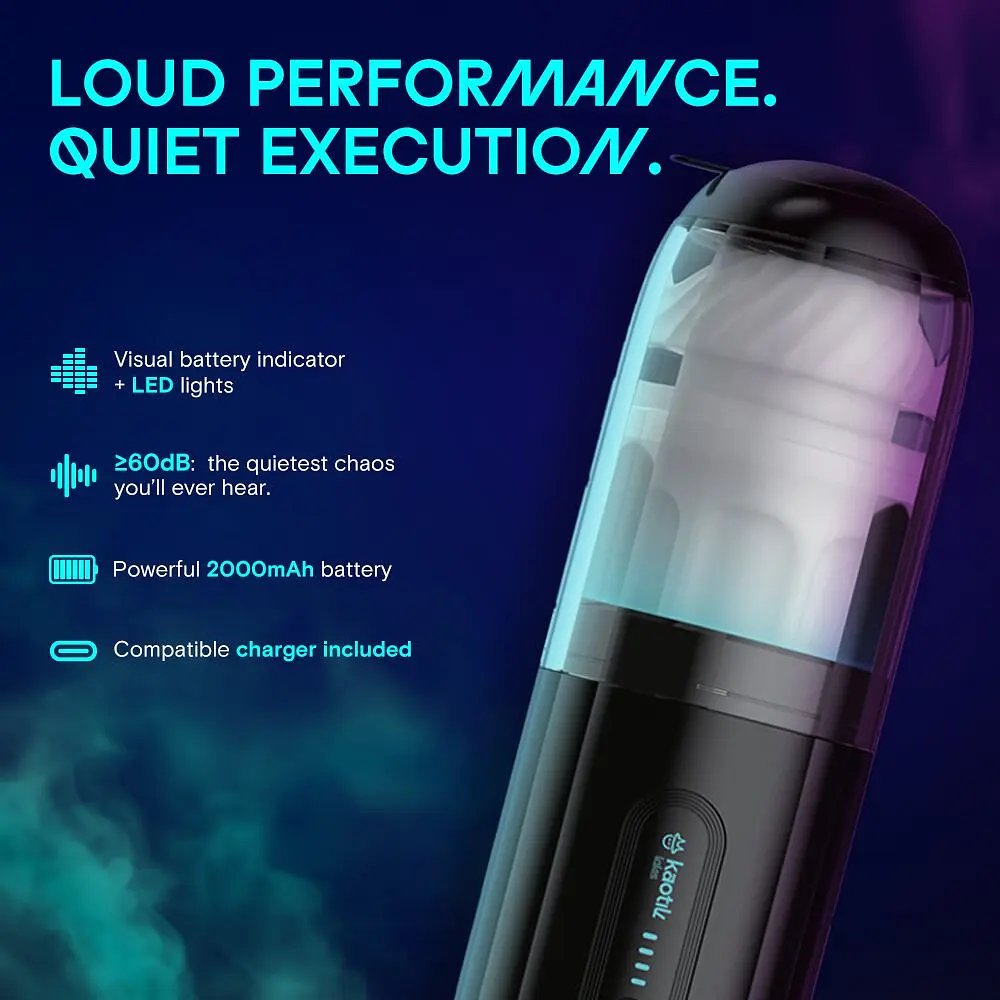 Смарт-мастурбатор Kaotik Labs The Shockwave, режим edging, імітація фрикцій - фото 19