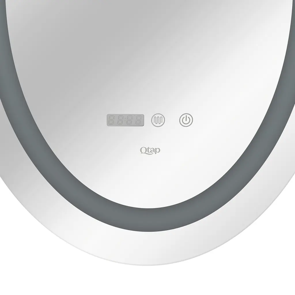 Дзеркало Qtap Mideya 500x700 з LED-підсвічуванням Touch, з антизапотіванням, з годинником, диммером яскравості QT2078NCR5070W - фото 5