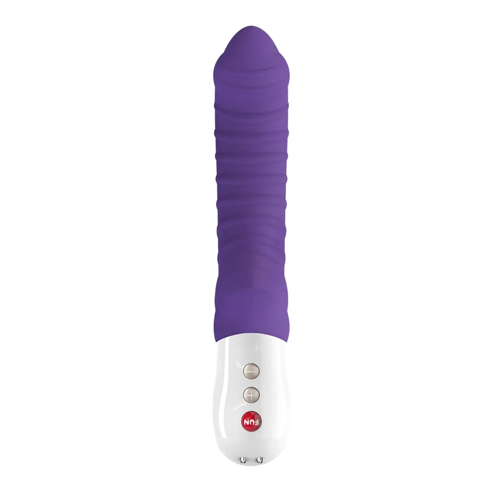 Вібратор для точки G Fun Factory TIGER violet, ребристий, підходить для анальної стимуляції - фото 2