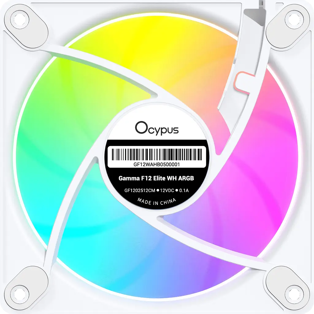 Вентилятор Ocypus Gamma F12 Elite ARGB Reverse White (GAMMA-F12-WH1AM01E-GL) - фото 3