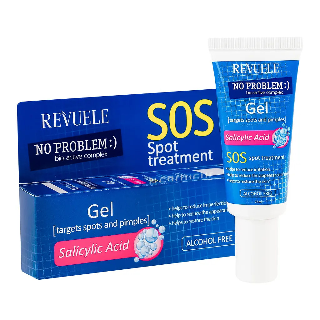 Гель с салициловой кислотой от прыщей Revuele No Problem SOS Spot Treatment Gel with Salicylic Acid 25 мл - фото 2