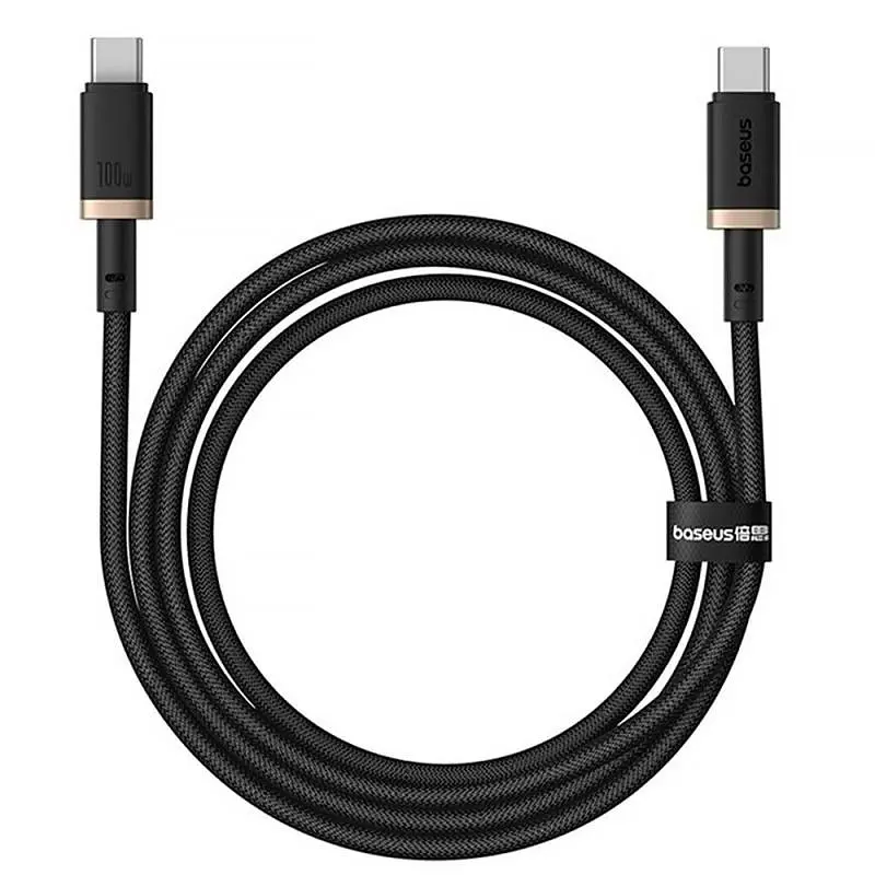 Дата кабель Baseus Dura Series Fast Charging Type-C to Type-C 100W (1m) (P10377803U01) Gold/Black - фото 2