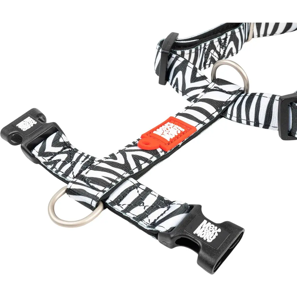 Шлея для собак Max & Molly H-Harness Zebra L 2.5х52-79х70-97 см - фото 3