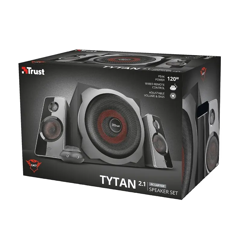 Комплект акустики 2.1 Trust GXT 38 Tytan Ultimate Bass Speaker Set Black - фото 6