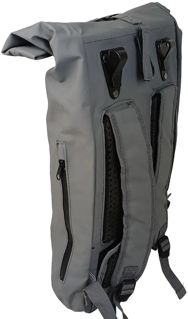 Сумка на багажник Bikemate 2в1, велорюкзак з дощовиком 22 л, сіра, до 8 кг - фото 6