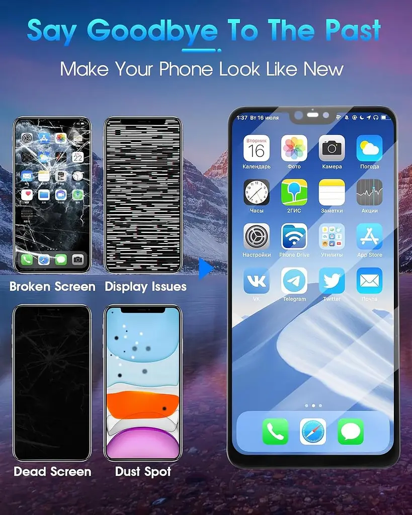 Экран ARSSLY для ЖК-дисплея XiaoMi 8 Lite, замена для Xiaomi Mi 8 Youth/Mi 8X сенсорного экрана Digitizer Glass Assembly с инструментами - фото 7