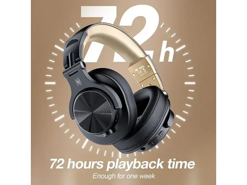 Навушники з мікрофоном OneOdio Fusion A70 Black Gold - фото 4
