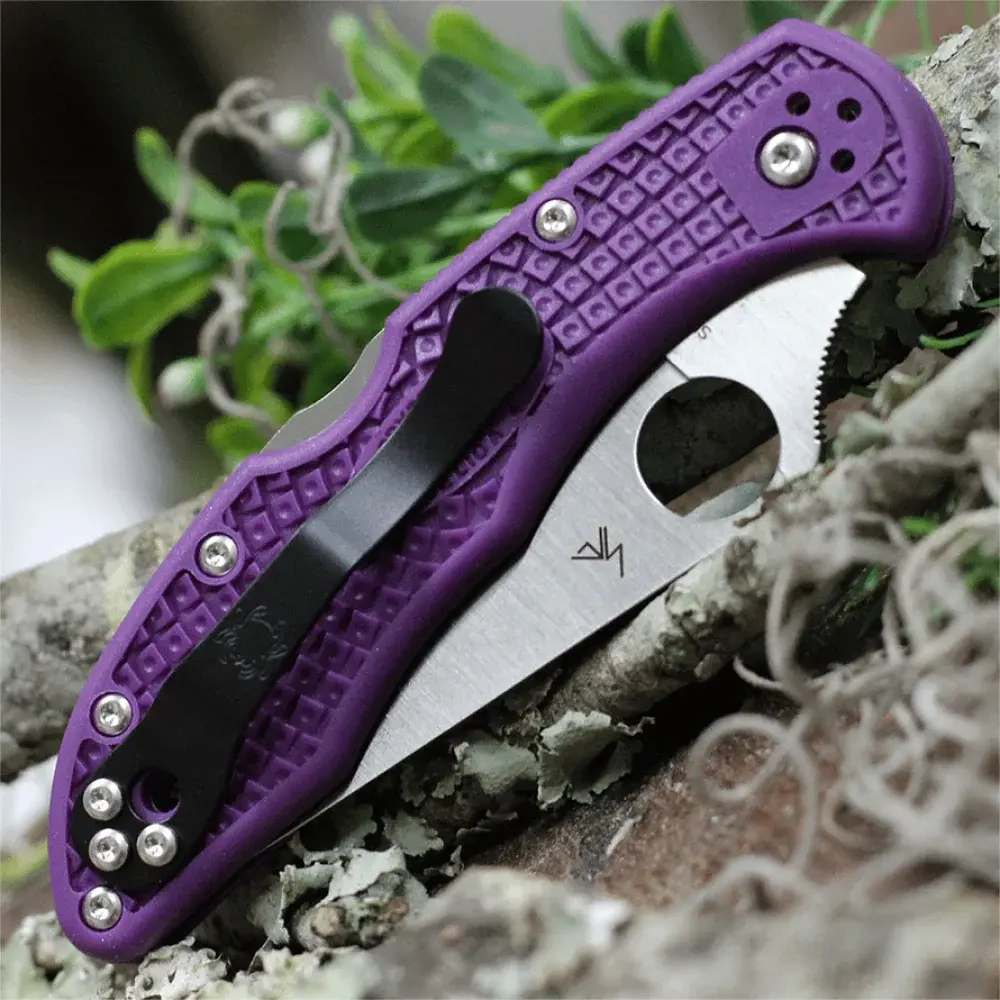 Нож Spyderco Delica 4 Lightweight VG-10 FRN Purple - фото 5