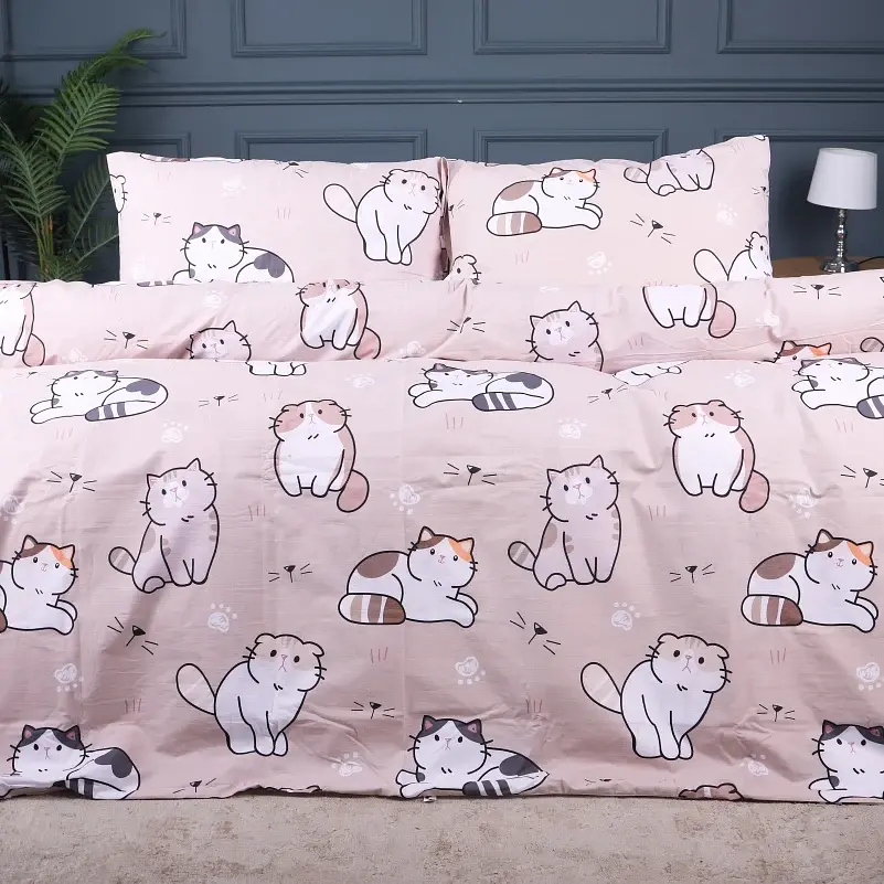 Простирадло MirSon Ranforce Elite 17-0665 Cream Kittens 180x220 см (2200009905278) - фото 3