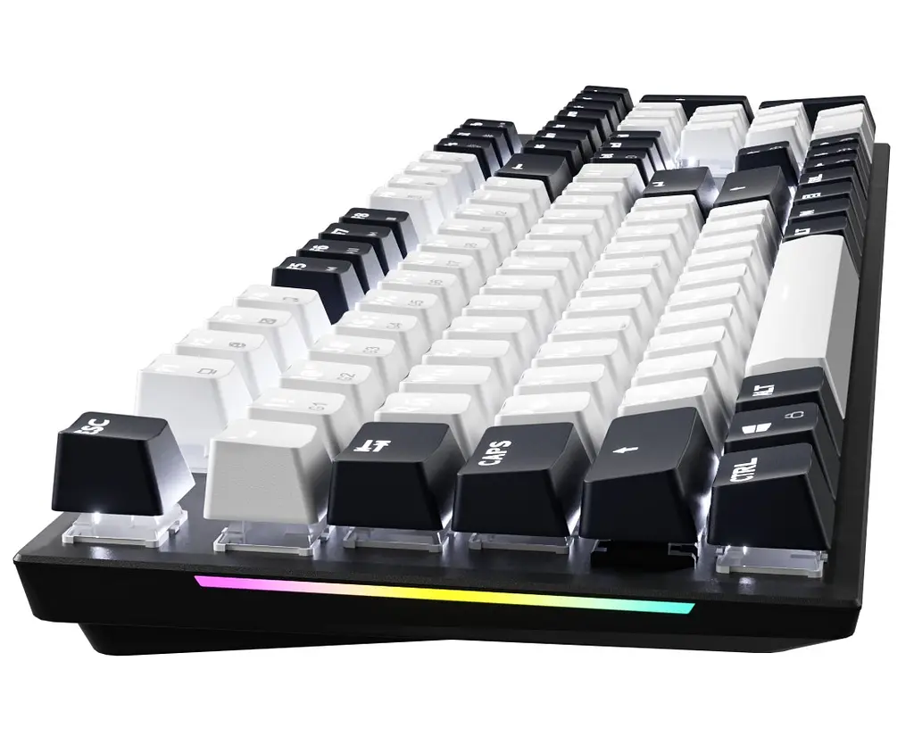 Клавіатура ігрова механічна GamePro MK-144-B Hot-Swap Outemu Red Switch USB Black-White - фото 3