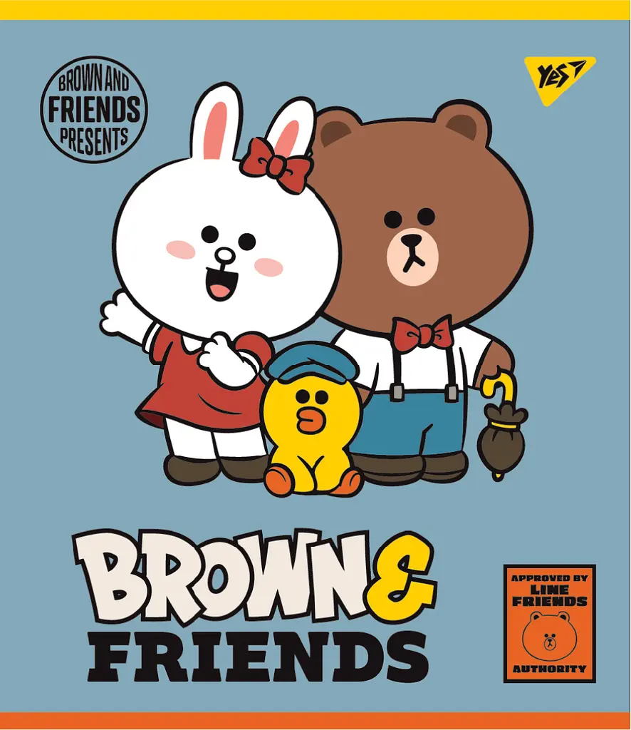 Зошит Yes Line Friends А5 в лінійку 12 аркушів (766806) - фото 3