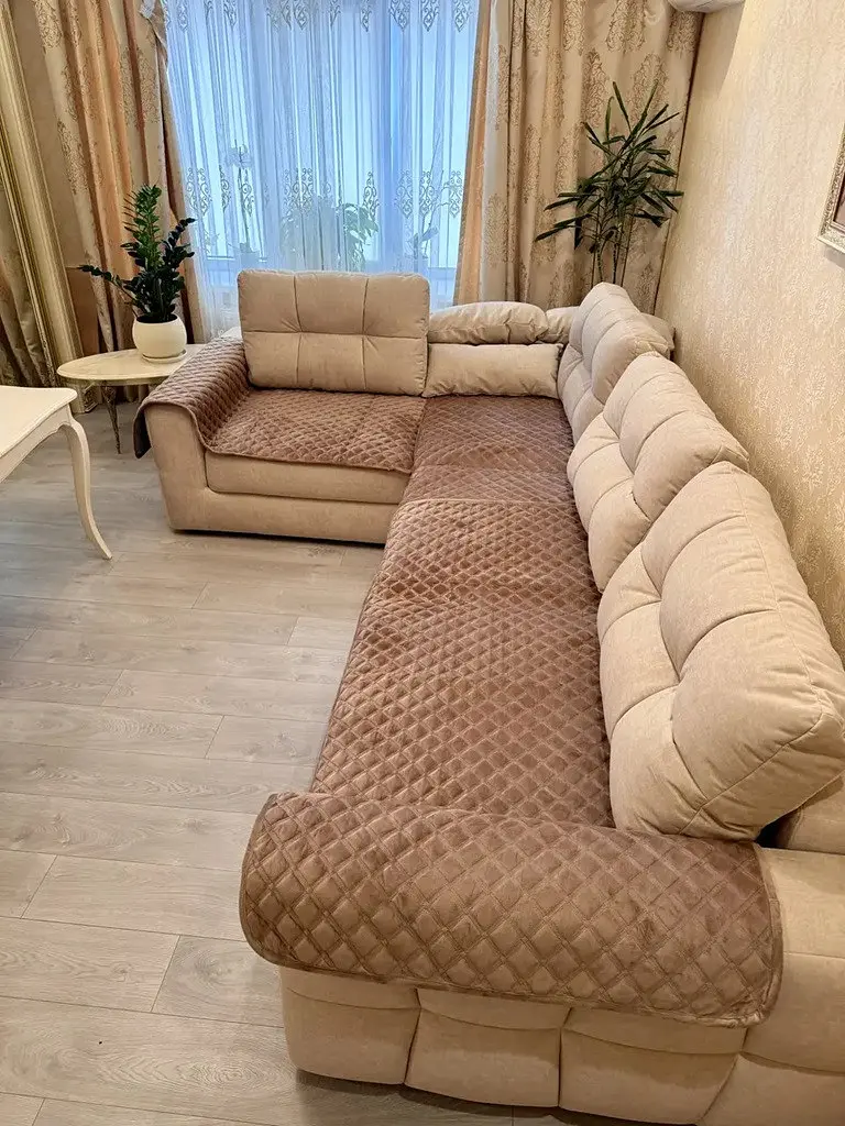 Набір дивандеків для дивану на прогумової основі Koloco 20302 3 предмети коричневий - фото 5