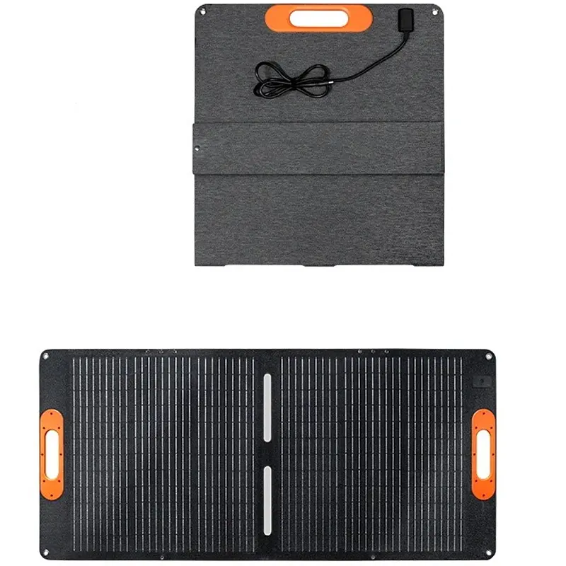 Портативна сонячна панель Epik FGM-24V-100W Monocrystalline PD65W+QC3.0 IP67 (1USB-A/1C) Black - фото 6