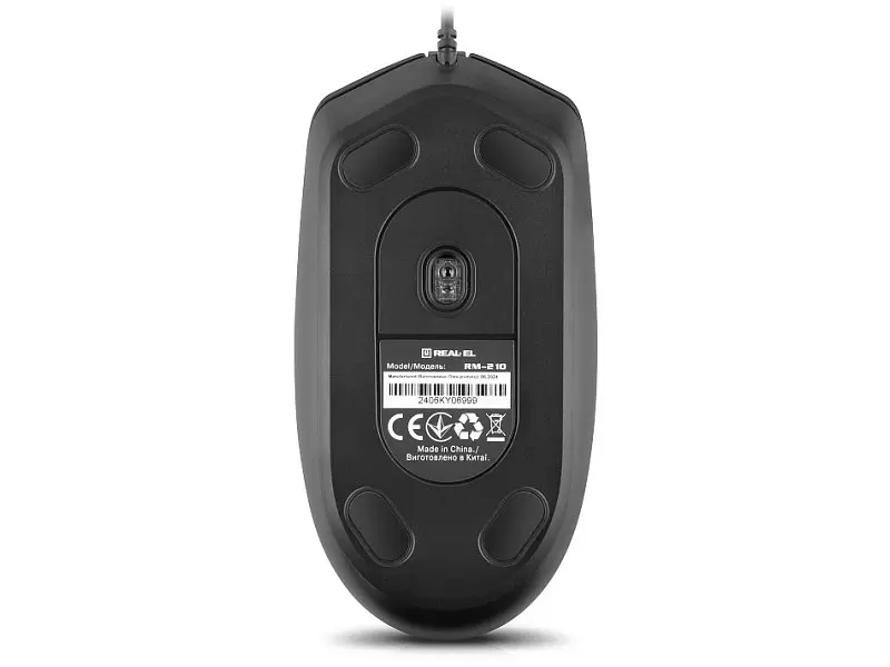 Миша REAL-EL RM-210 Black (EL123200036) - фото 9