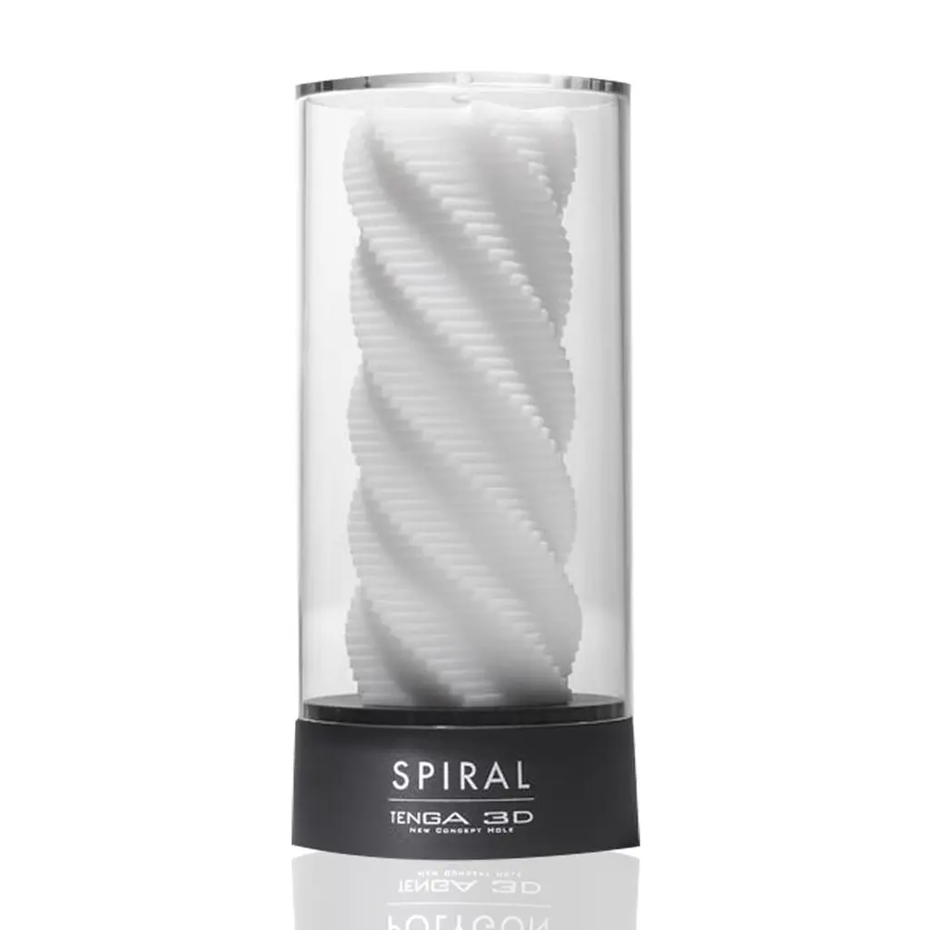 Мастурбатор Tenga 3D Spiral, з антибактеріального еластомеру зі сріблом
