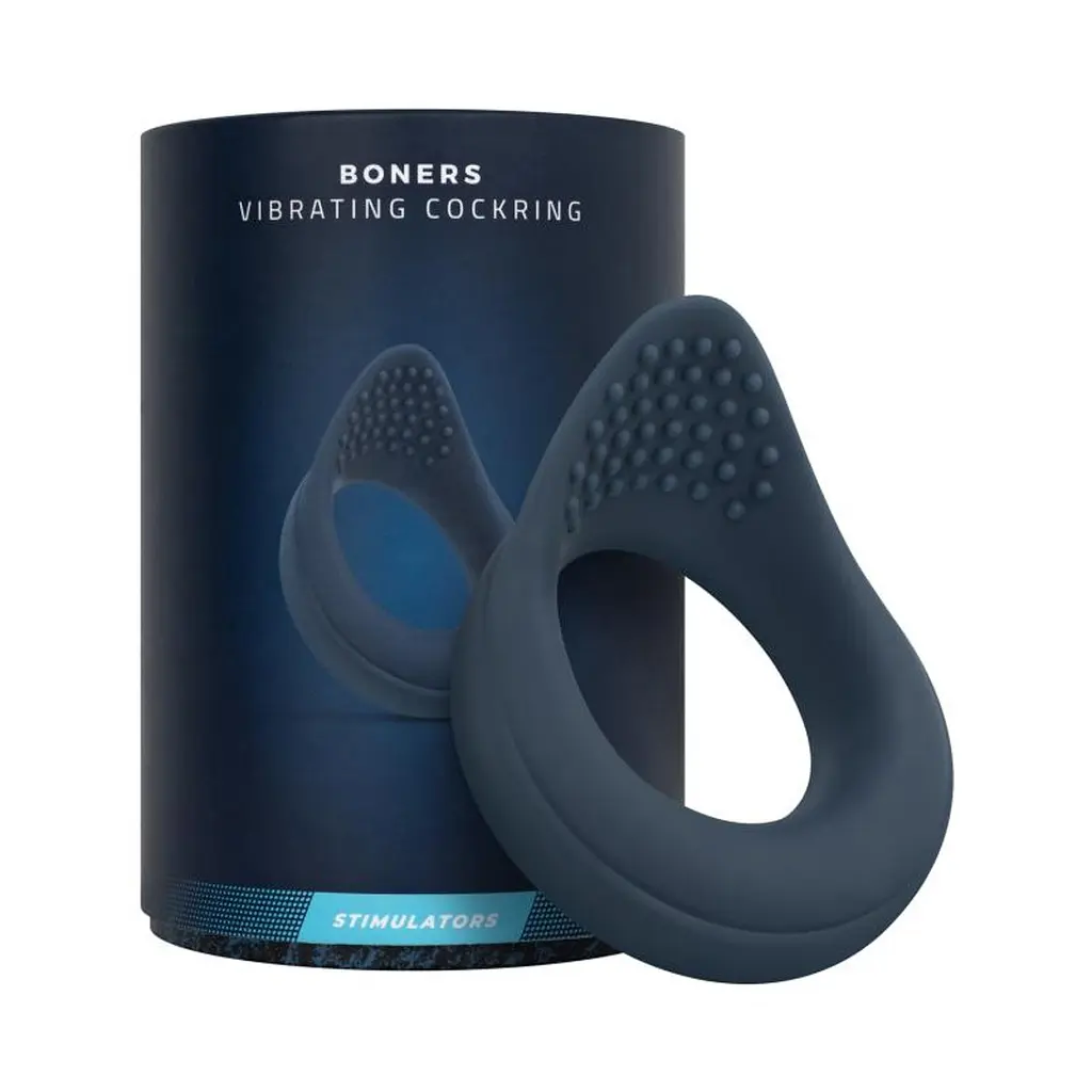 Віброкільце Boners Vibrating Cock Ring, 8.5 см (синій) - фото 9