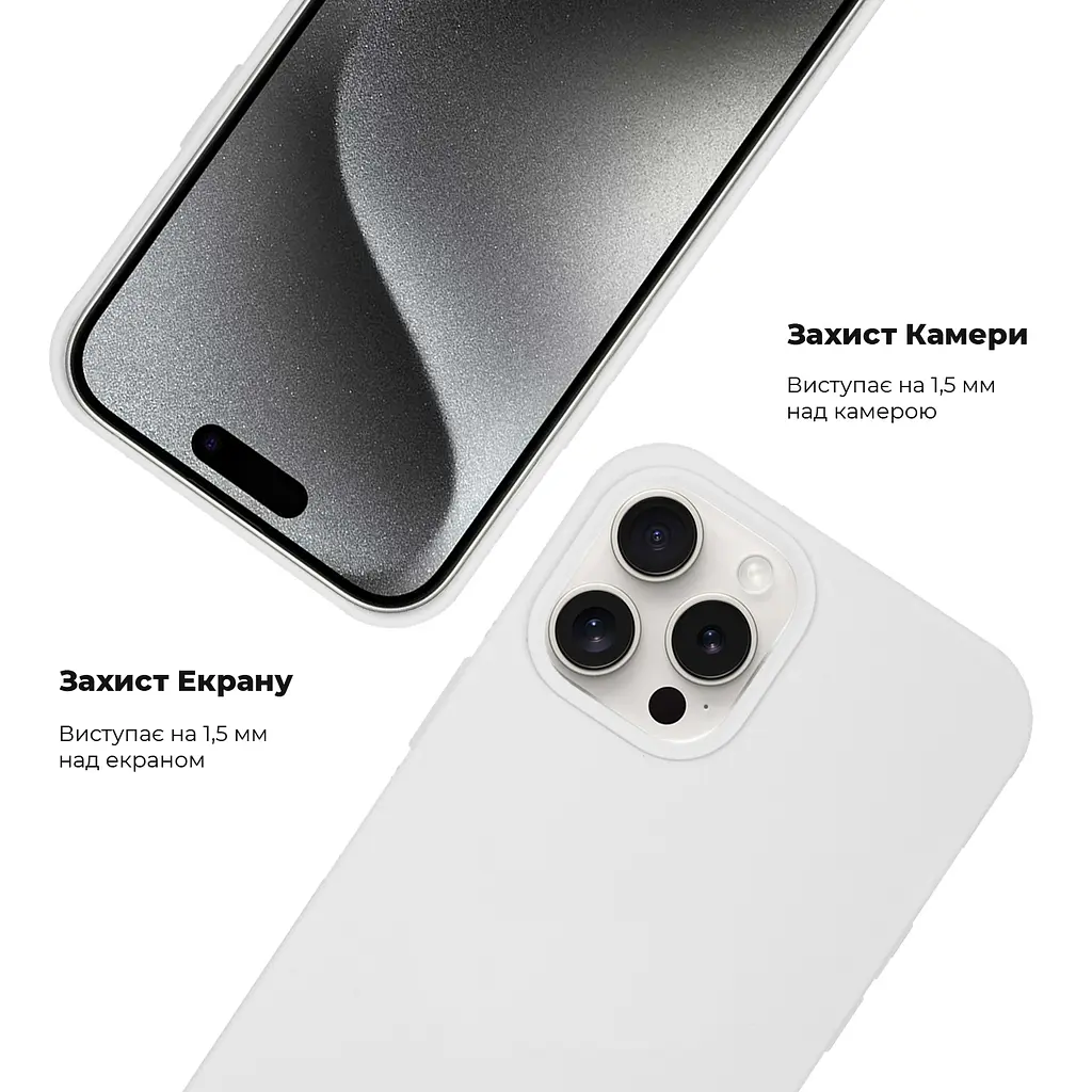 Чехол-накладка силиконовый противоударный для Apple iPhone 15 Pro, панель с защитой всего корпуса, софт-тач, blue fog, ArmorStandart (ARM69819) - фото 3