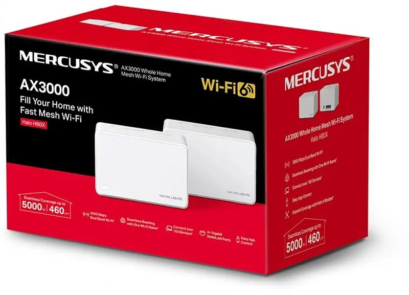 WiFi Mesh система Mercusys Halo H80X 2-pack - фото 6