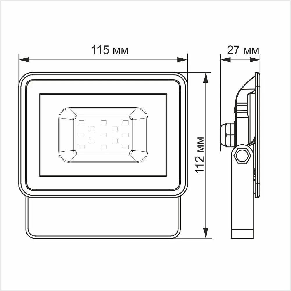 Прожектор Videx LED Fe 10W 5000K 12V (VL-Fe105W-12V) - фото 3