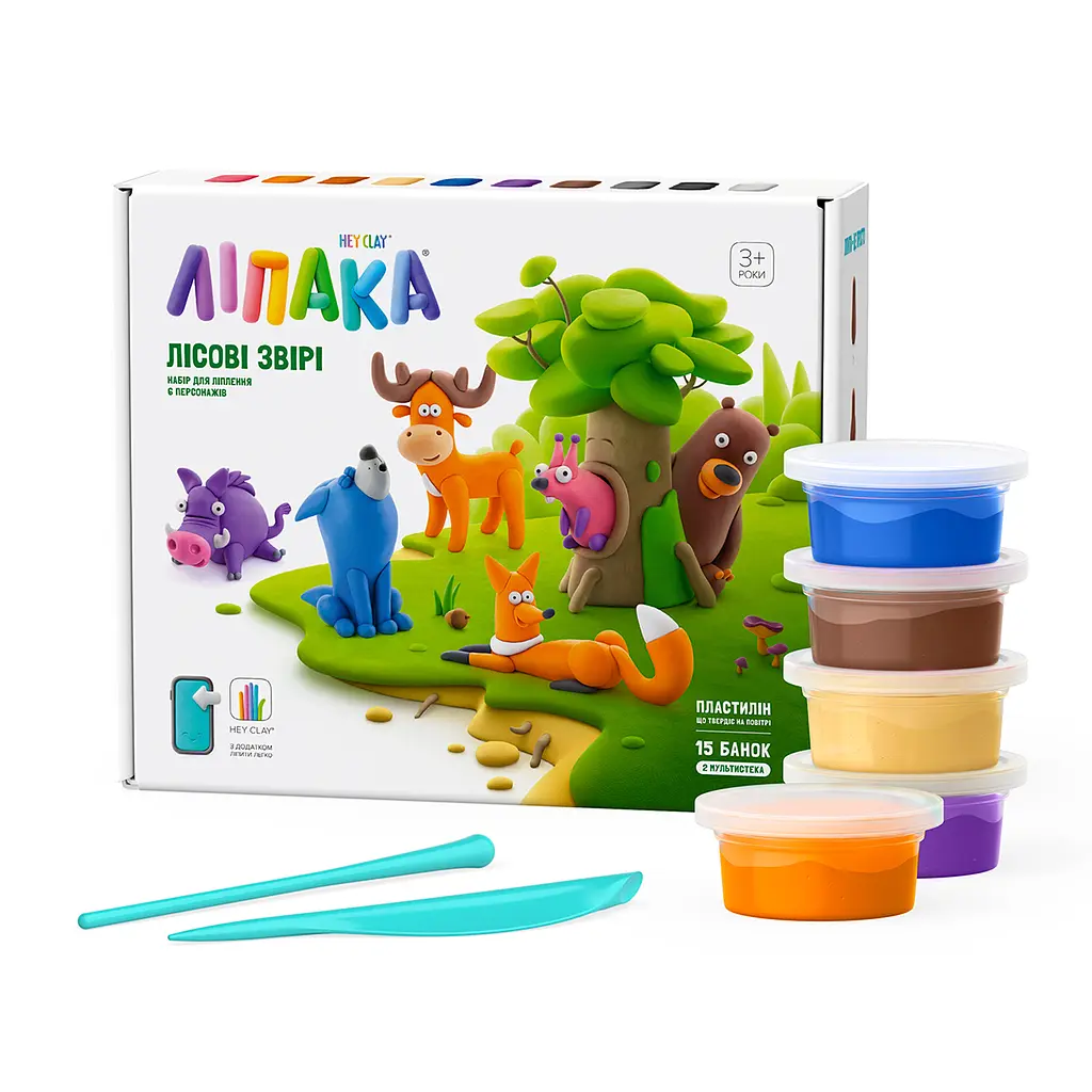 Набір пластиліну, що самостійно твердіє Ліпака Лісові Звірі (15022-UA01) - фото 4