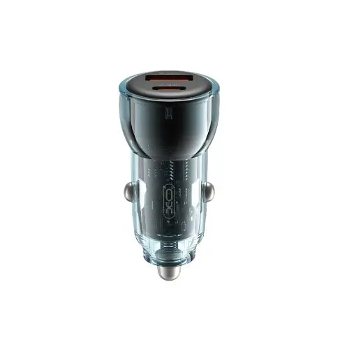 Автомобільний зарядний пристрій XO CC60 Smart прозрачний Car Charger A30W+C30W/Simultaneous 60W - фото 3