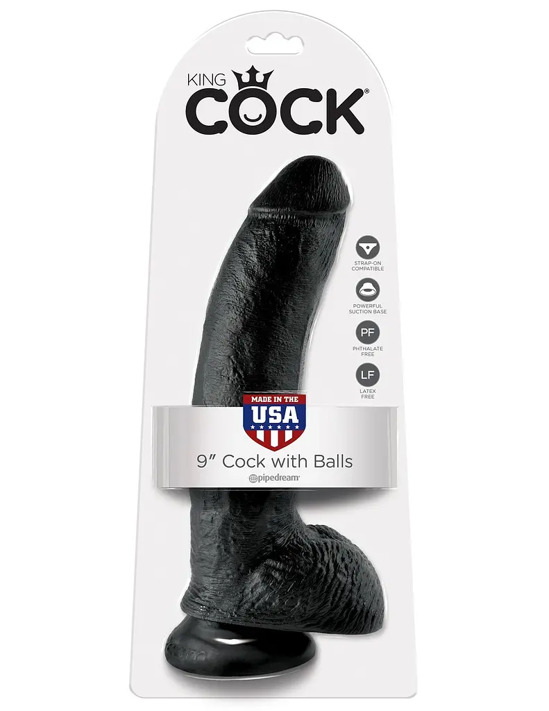 Фаллоимитатор King Cock 9" With Balls 26 см черный - фото 5