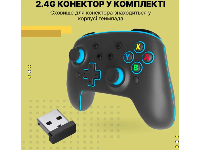 Геймпад GamePro MG1200 Black-Blue - фото 9