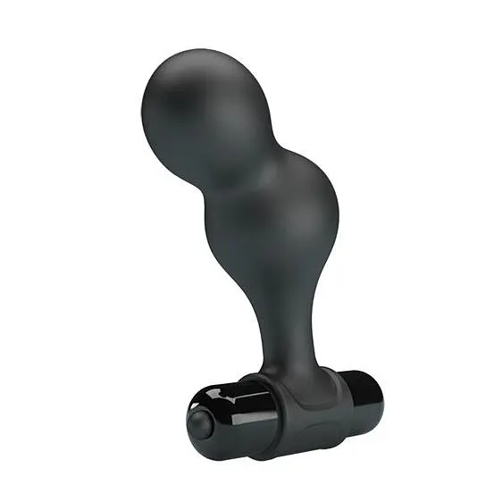 Анальна пробка чорна Mr.Play Silicone Vibrating від LyBaile - фото 3