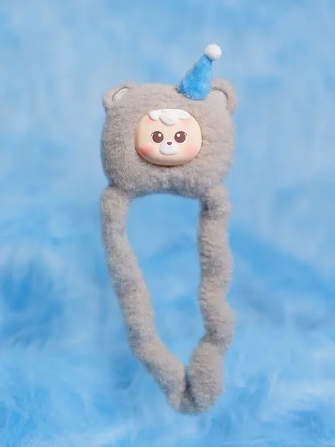 Колекційна м'яка іграшка з кільцем Tangle x Diudiu Baby Furry Bear Sesame Snow (HWTANGLE02D01-GD06) - фото 2