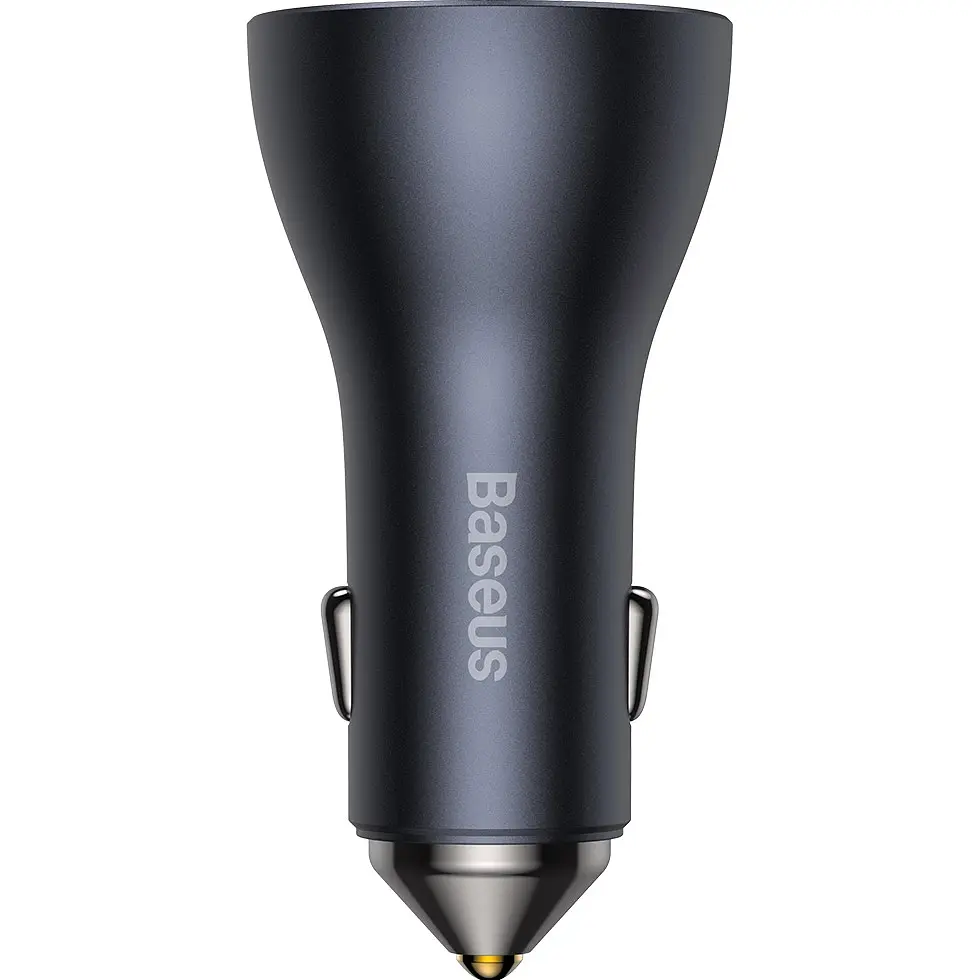 Автомобільний зарядний пристрій Baseus Golden Contactor Pro Triple Fast Charger Car Charger 65W U+C+C Dark Gray [CGJP010013] [77944] - фото 3