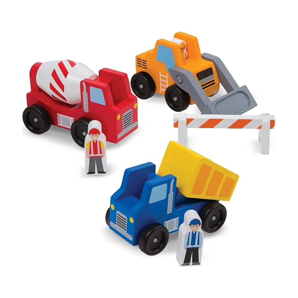 Ігровий набір Melissa & Doug дерев'яний набір Будівельні машинки (MD656) - фото 2