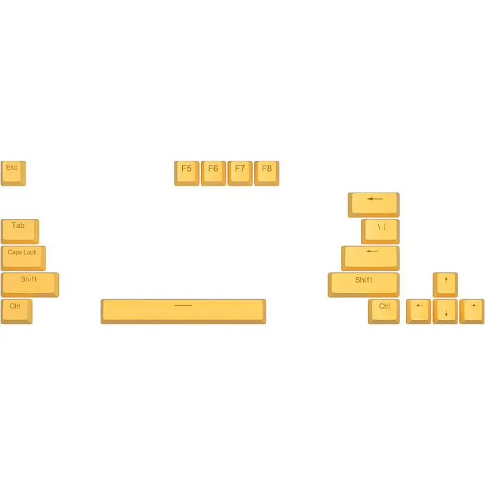 Клавиатура Aula Wind F3032 Mechanical KRGD Brown EN/UA Black + 21 Yellow keys [6948391201740] [90993] - фото 4