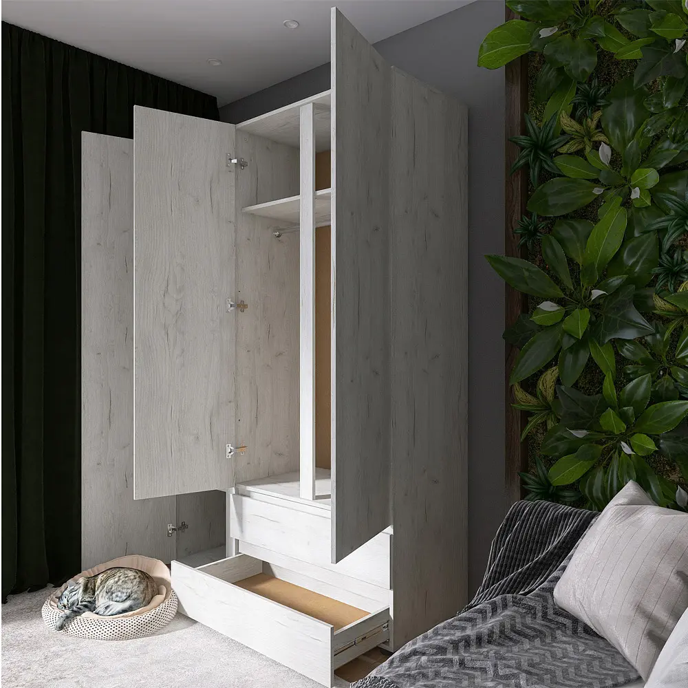 Шафа тридверна Еверест ШЛ-3 Лайт Дуб Крафт білий (DTM-071085) - фото 4