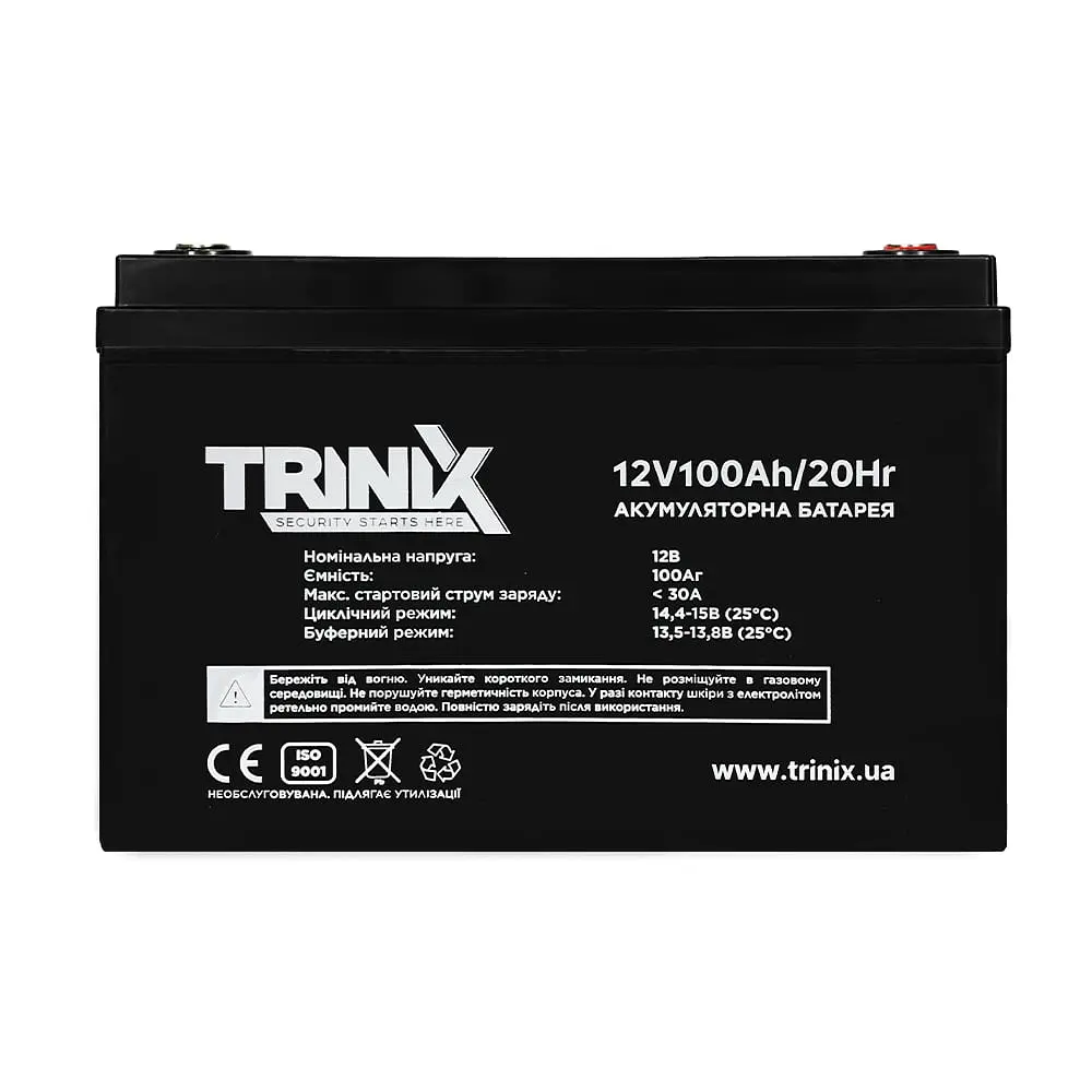Trinix 12V100Ah/20Hr AGM Акумуляторна батарея 12В 100Аг свинцево-кислотна (44-00047) - фото 6