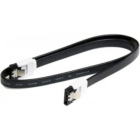 Кабель ATcom SATA III 0.5m із засувкою чорний (17126) - фото 2