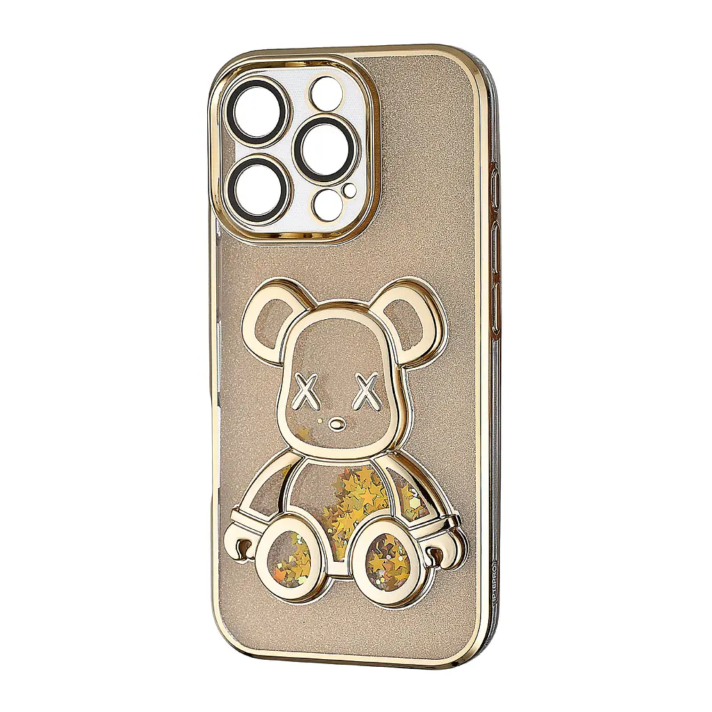 Чохол Shining Bear Case Protected Camera iPhone 16 Pro Gold - фото 4