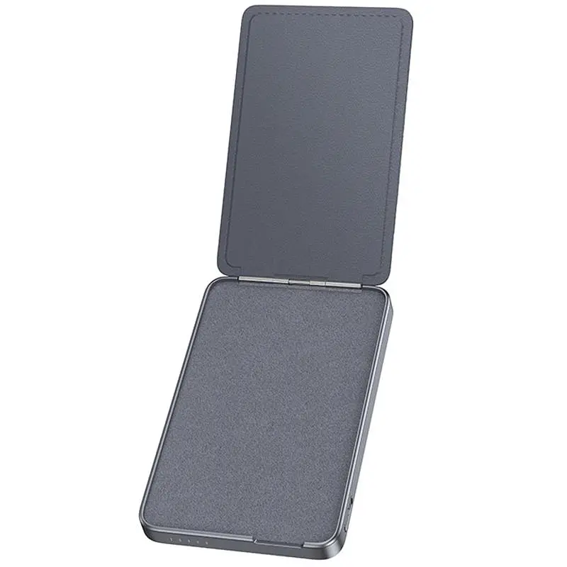 Портативне ЗП Power Bank Q46 Title PD20W із БЗП+тримач карток 5000 mAh Silver Gray Hoco teh0029391 - фото 6