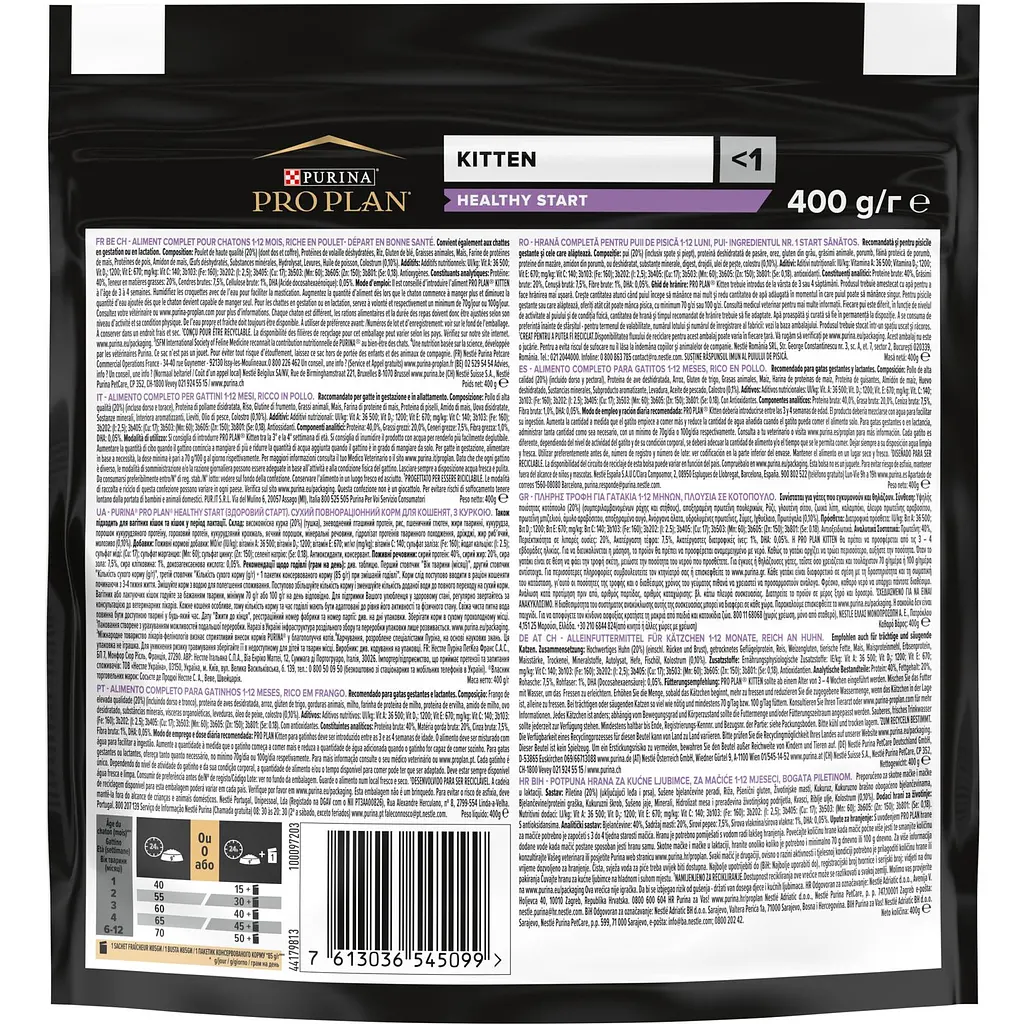Сухой корм для котят Purina Pro Plan Kitten <1 Healthy Start с курицей 400 г (12372507) - фото 2