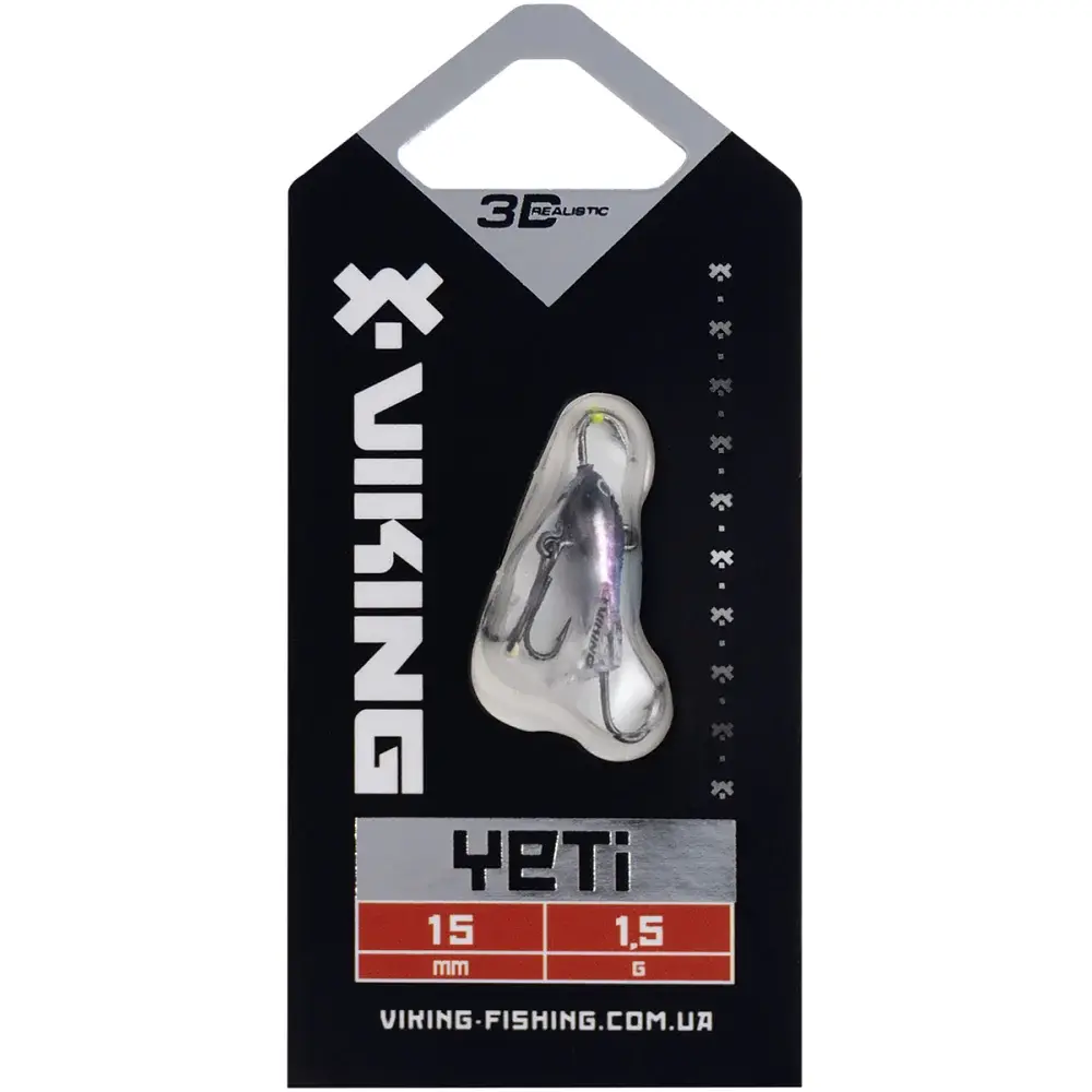 Балансир Viking Fishing Yeti Ice Jig 15mm 1.5g #01 Blue Glam - фото 2