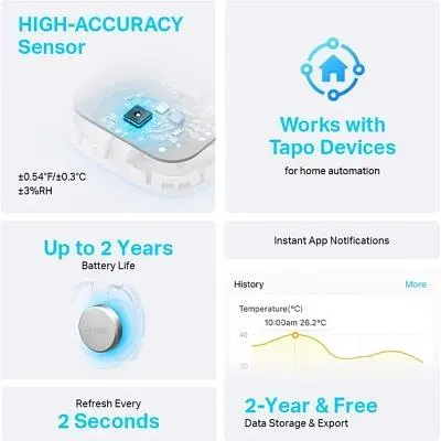 Датчик температури TP-Link та вологості (Tapo T310) smart (Tapo T310) - фото 3