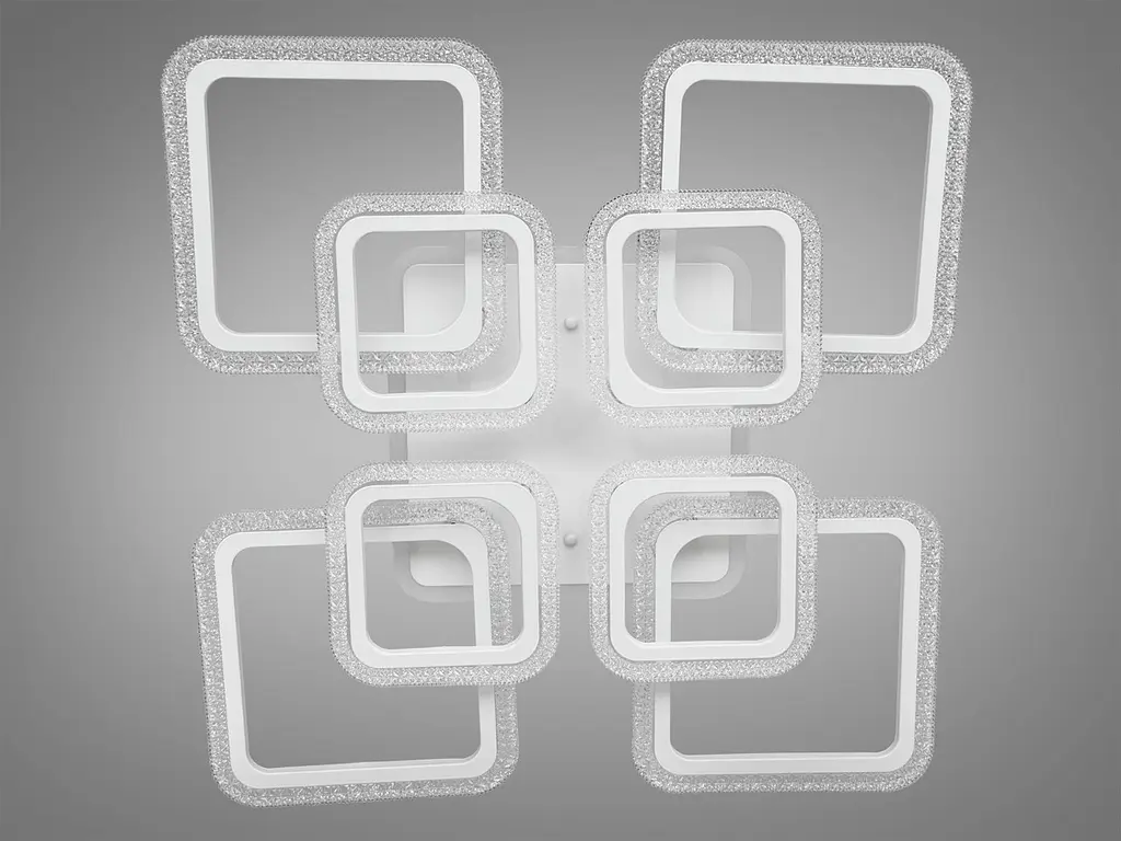 Стельова LED-люстра з димером та кольоровим підсвічуванням Diasha 2406/4+4WH LED 3color dimmer - фото 3