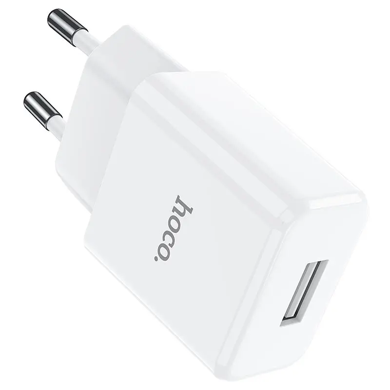 Мережевий зарядний пристрій Hoco N9 1USB (White) [67469] - фото 2