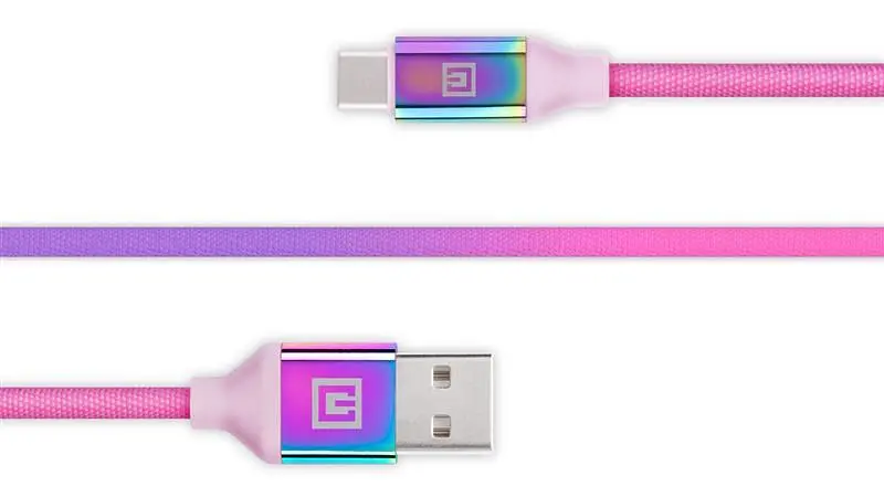 Кабель REAL-EL Premium USB - USB Type-C (M/M), 1 м, Rainbow (EL123500050) - фото 3
