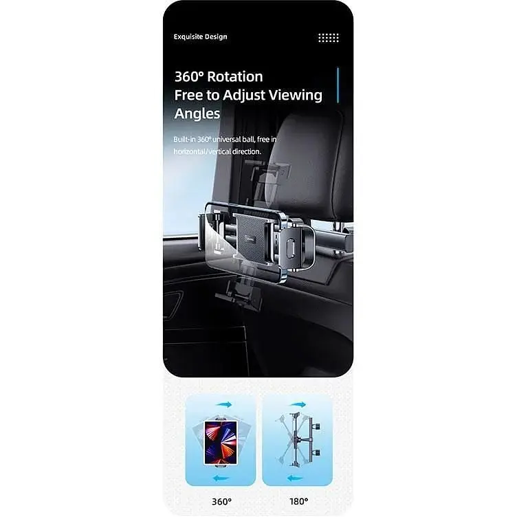 Держатель USAMS Car Rear Seat Phone-Tablet Bracket US-ZJ068 - фото 8