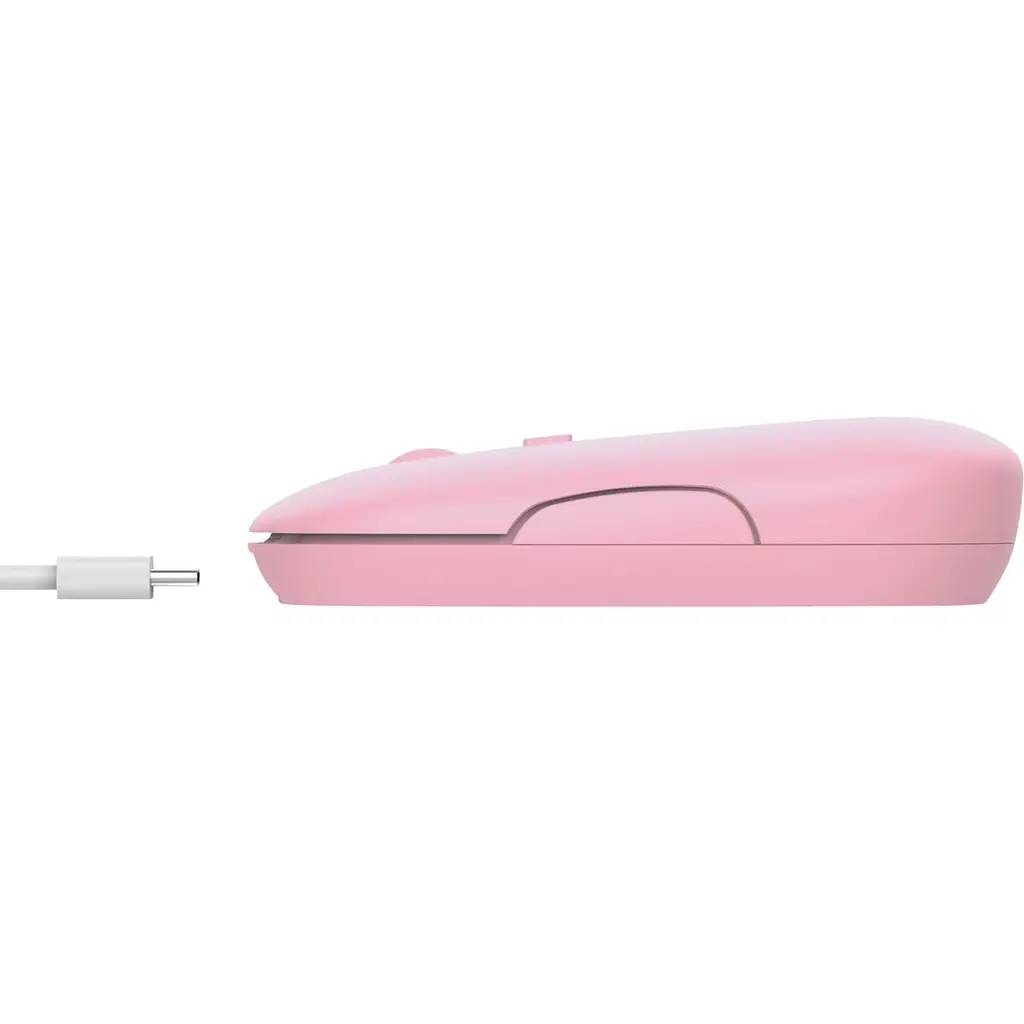 Мышь Trust Puck Rechargeable Wireless Ultra-Thin Silent Pink (24125) [93106] - фото 4