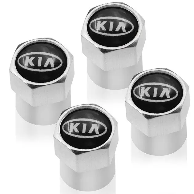 Ковпак вентиля колеса Kia Кіа 4 шт Тюнінг Сірі - фото 2