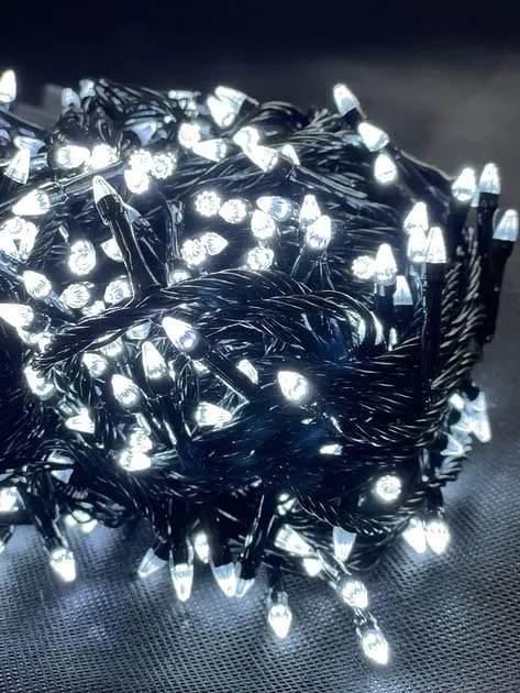 Светодиодная гирлянда Конус на 120 LED гирлянда 8 режимов от сети для помещения и улицы под накрытием 3 м на 0.6 м Белая - фото 2
